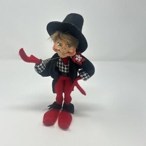 NWT Annalee 9" Classy Elf With Coat Houndstooth Best & Trim Top Hat 2014